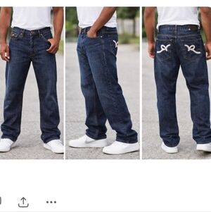 Rocawear Straight Leg Blue Jeans Men’s Size 36 Classic Hip Hop Denim